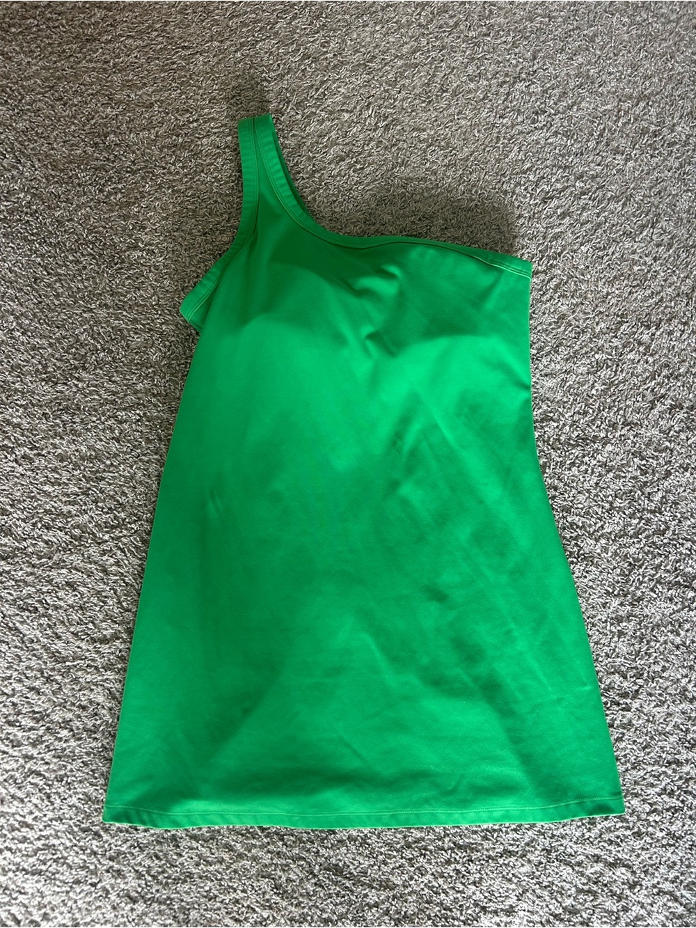 all in motion One-Shoulder Green Mini Dress